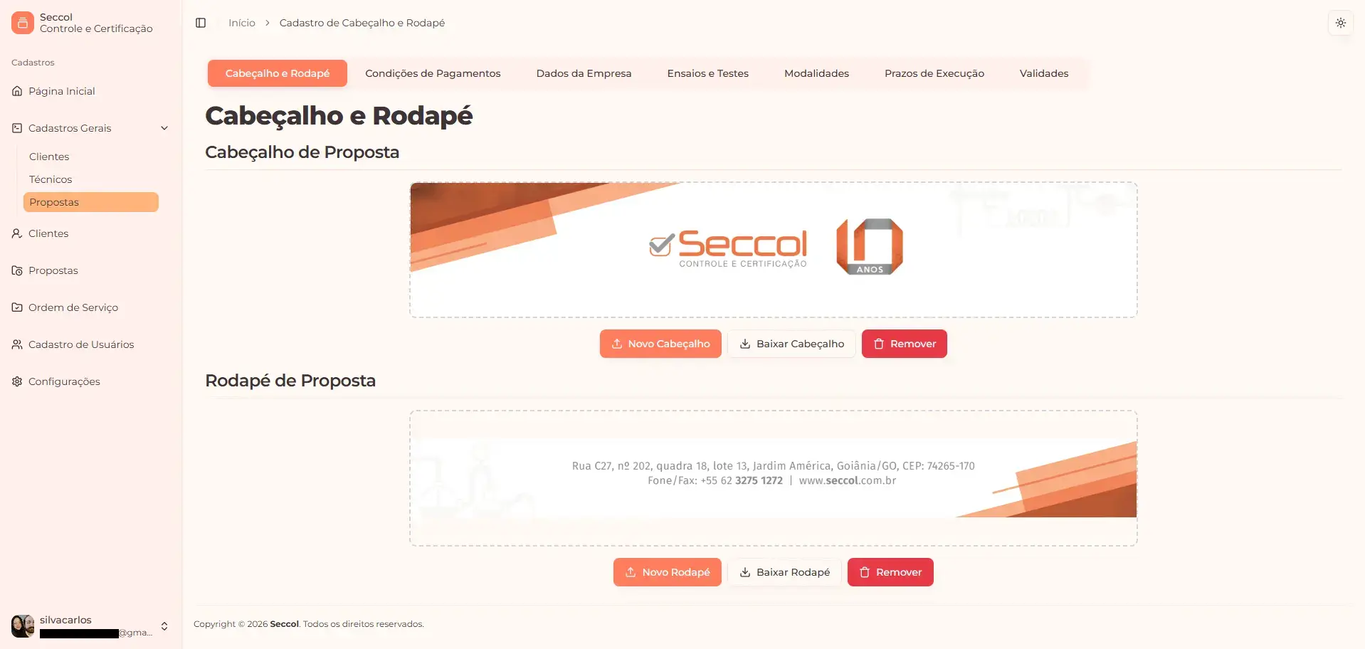 Logo/Imagem do(a) Management of header and footer used in PDF generation