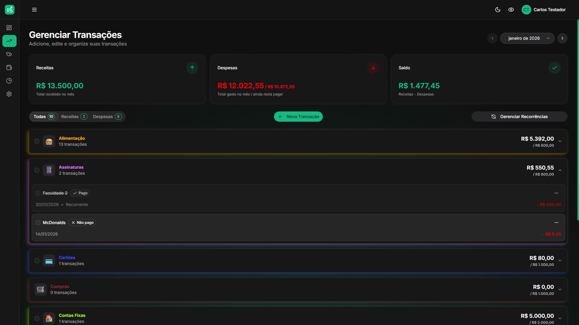 Logo/Imagem do(a) Transactions Page